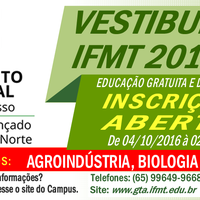 IFMT divulga edital e abre inscrições para o Vestibular 2017/1 com oferta de 103 vagas em cursos superiores para o Campus Guarantã do Norte